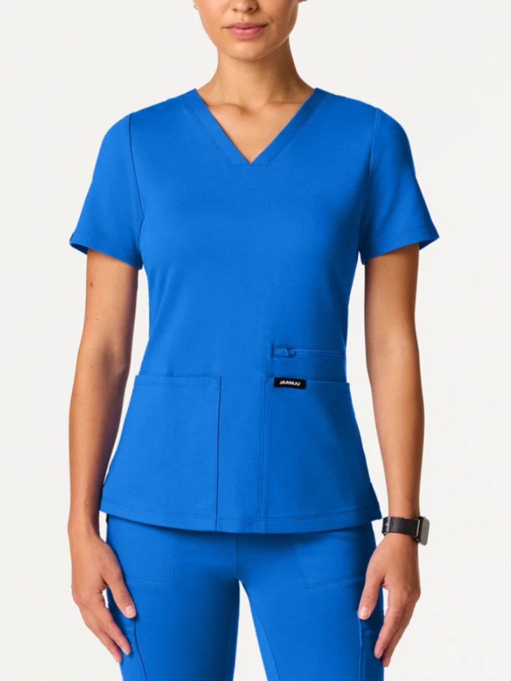 Jaanuu Royal Blue Medical Scrub Top XS - Scrubs